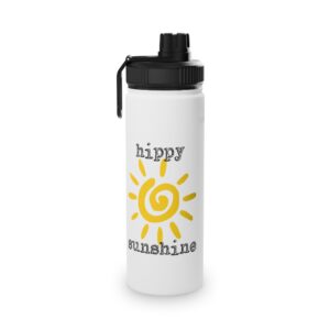 Hippy Sunshine Double-Walled Stainless Steel Water Bottle with Twist Lid