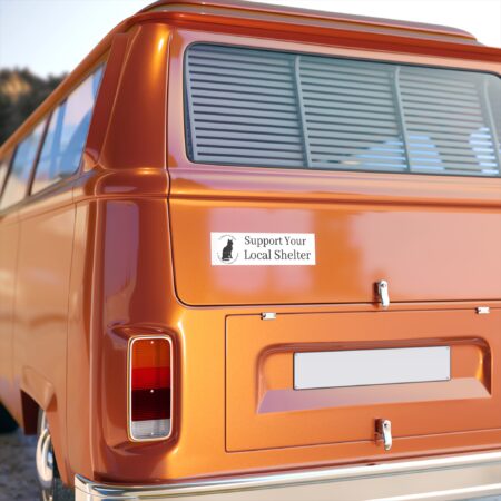 Clipped-Ear Awareness Bumper Sticker