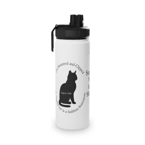 Clipped-Ear Awareness Stainless Steel Water Bottle - Image 5