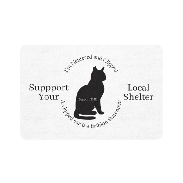 Clipped-Ear Awareness Pet Food Mat - Image 2
