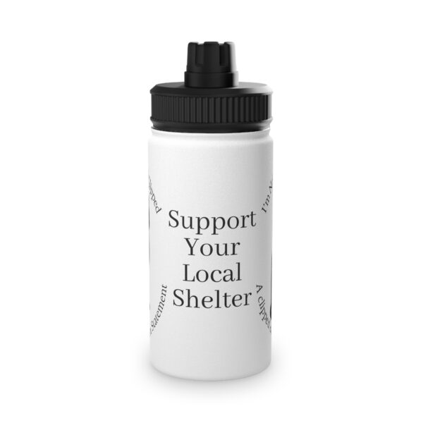 Clipped-Ear Awareness Stainless Steel Water Bottle - Image 4