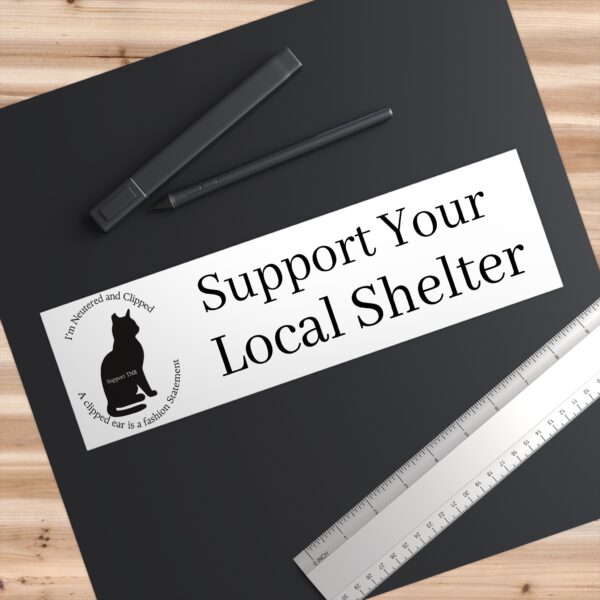 Clipped-Ear Awareness Bumper Sticker - Image 3
