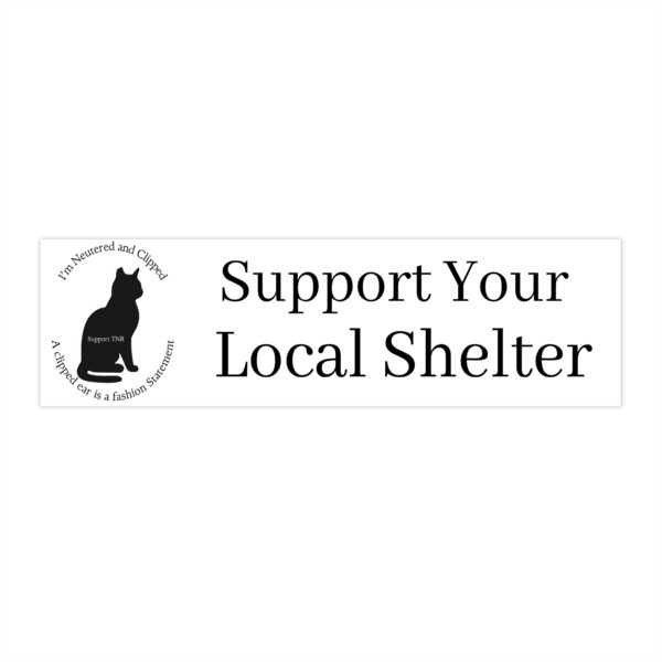 Clipped-Ear Awareness Bumper Sticker - Image 2