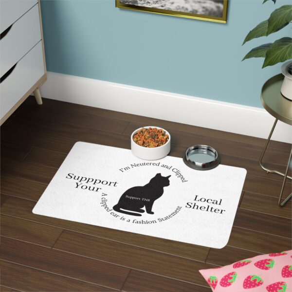 Clipped-Ear Awareness Pet Food Mat - Image 4
